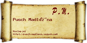 Pusch Madléna névjegykártya